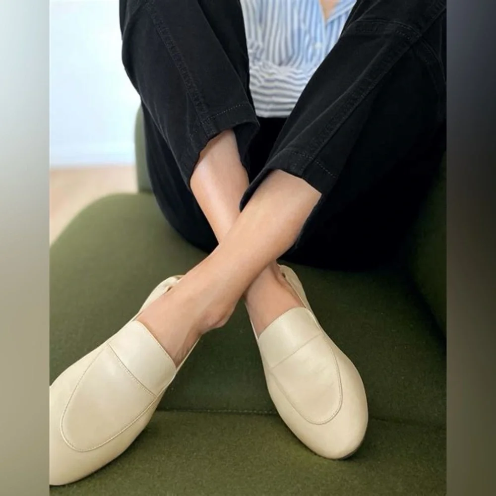 NWOT Everlane The Day Loafer Italian Leather Cashew Beige - size 10 - Picture 2 of 8